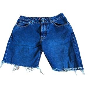Bongo Jeans Junior Size 5 Shorts Vtg 90s Dark Wash Cutoffs 100% Cotton Retro